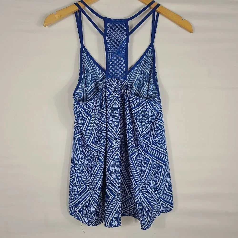 Maurices Blue and White Patterned Tanktop - Picture 6 of 8